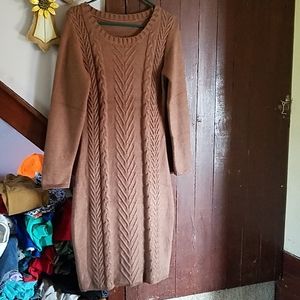 Brown Sweater Dress